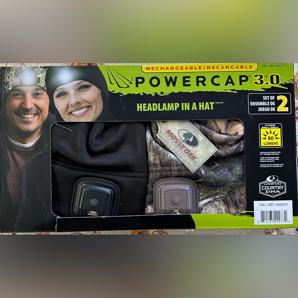 2-pack Panther Vision POWERCAP 3.0 - 80 Lumens of LED Lighted Beanie